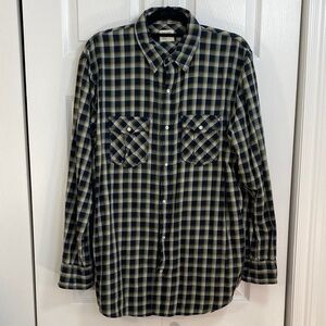 2 for $25 MEN’s 100% Cotton Old Navy Plaid Shirt with Snaps, L